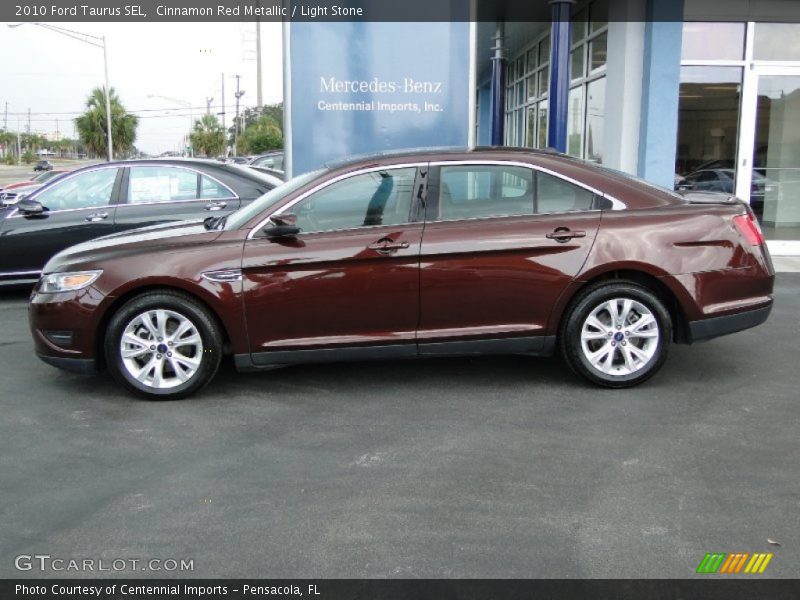 Cinnamon Red Metallic / Light Stone 2010 Ford Taurus SEL