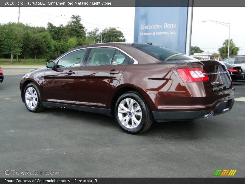 Cinnamon Red Metallic / Light Stone 2010 Ford Taurus SEL