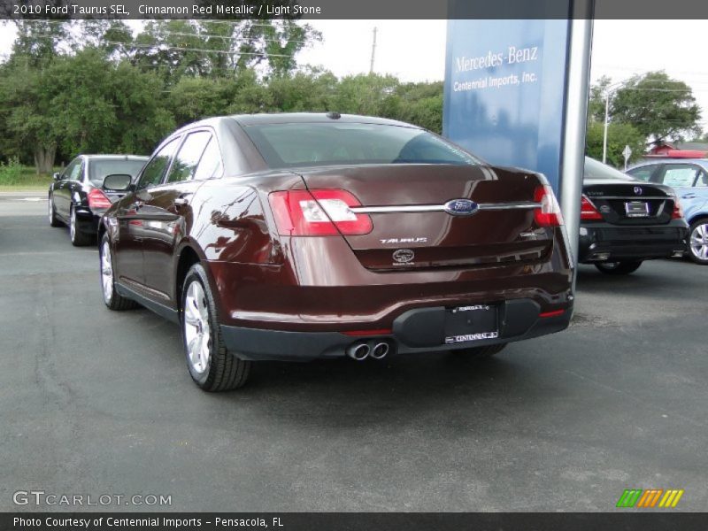 Cinnamon Red Metallic / Light Stone 2010 Ford Taurus SEL