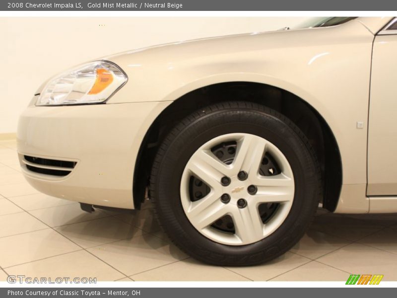 Gold Mist Metallic / Neutral Beige 2008 Chevrolet Impala LS