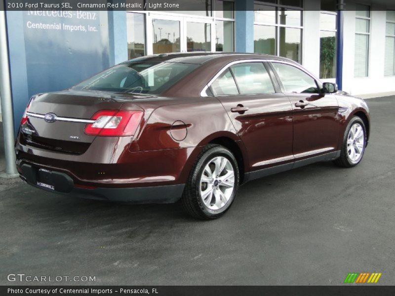 Cinnamon Red Metallic / Light Stone 2010 Ford Taurus SEL