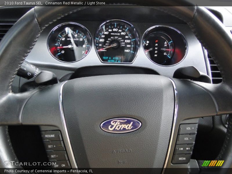 Cinnamon Red Metallic / Light Stone 2010 Ford Taurus SEL