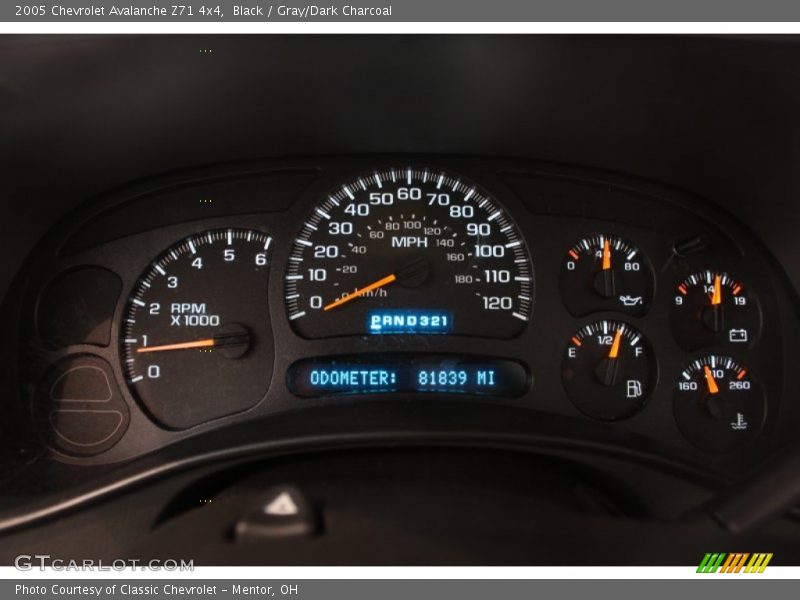 Black / Gray/Dark Charcoal 2005 Chevrolet Avalanche Z71 4x4