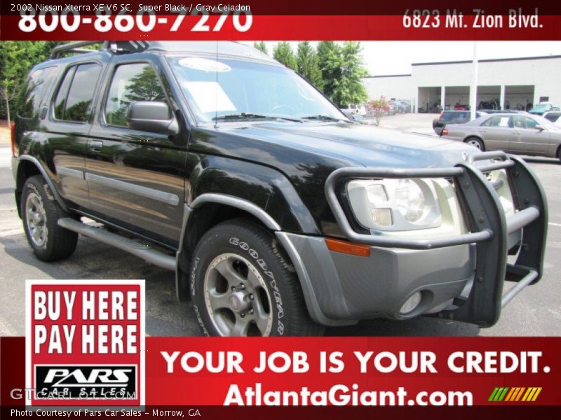 Super Black / Gray Celadon 2002 Nissan Xterra XE V6 SC