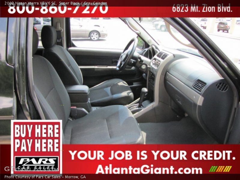 Super Black / Gray Celadon 2002 Nissan Xterra XE V6 SC