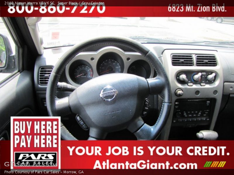 Super Black / Gray Celadon 2002 Nissan Xterra XE V6 SC
