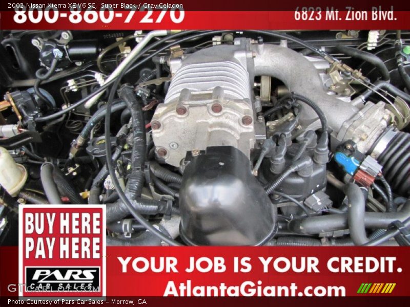Super Black / Gray Celadon 2002 Nissan Xterra XE V6 SC