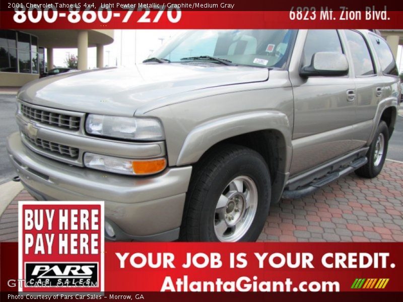 Light Pewter Metallic / Graphite/Medium Gray 2001 Chevrolet Tahoe LS 4x4