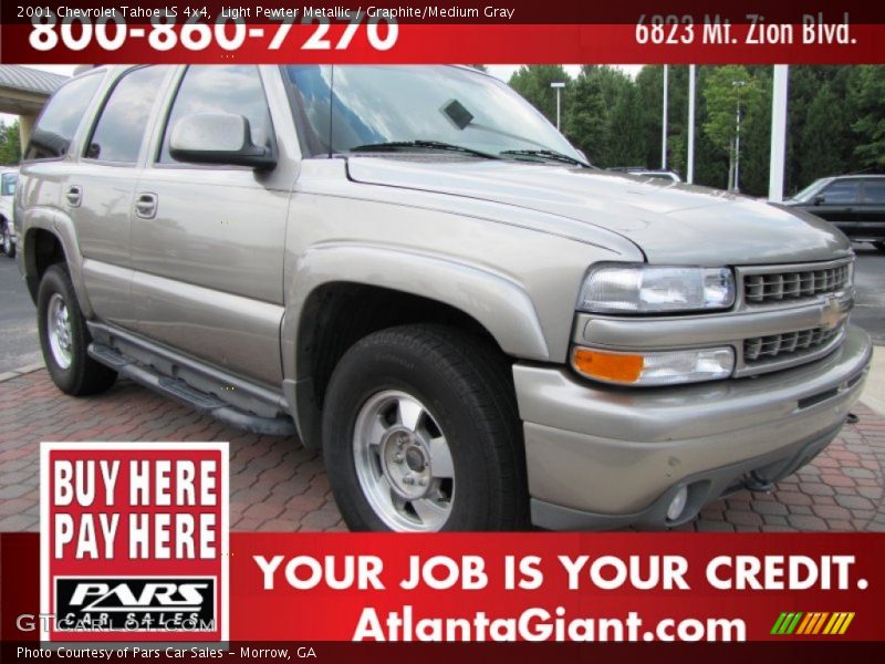 Light Pewter Metallic / Graphite/Medium Gray 2001 Chevrolet Tahoe LS 4x4
