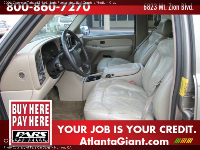Light Pewter Metallic / Graphite/Medium Gray 2001 Chevrolet Tahoe LS 4x4
