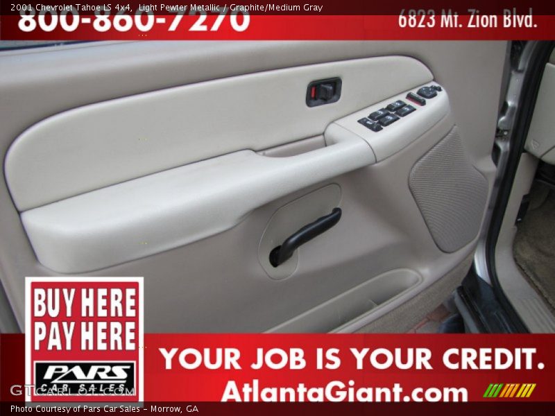 Light Pewter Metallic / Graphite/Medium Gray 2001 Chevrolet Tahoe LS 4x4