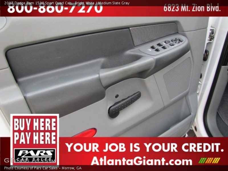 Bright White / Medium Slate Gray 2007 Dodge Ram 1500 Sport Quad Cab