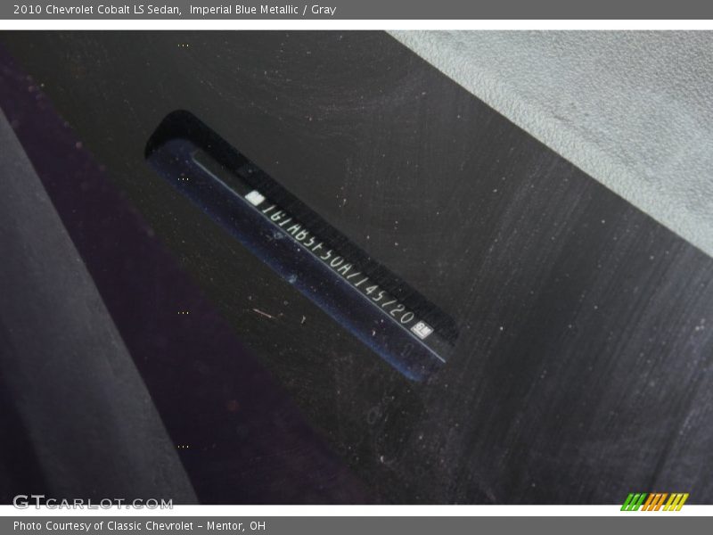 Imperial Blue Metallic / Gray 2010 Chevrolet Cobalt LS Sedan
