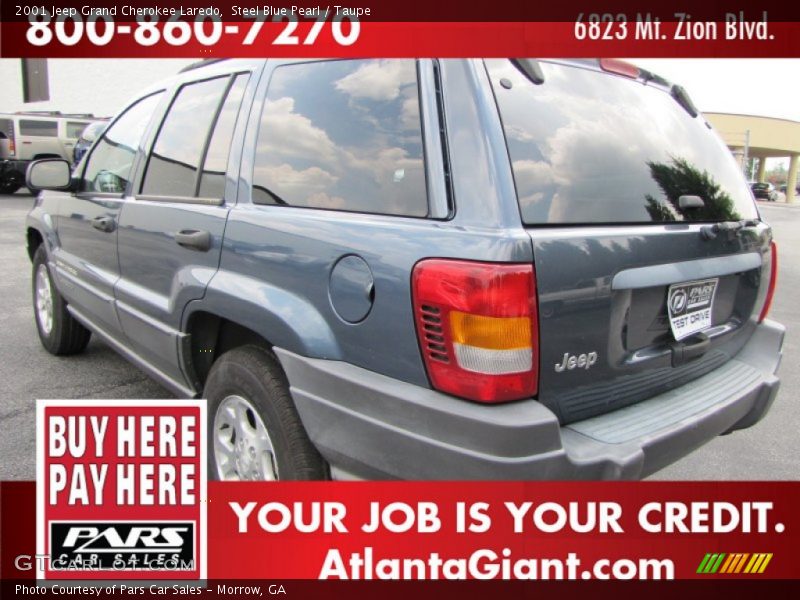 Steel Blue Pearl / Taupe 2001 Jeep Grand Cherokee Laredo
