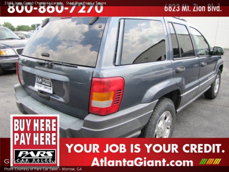 Steel Blue Pearl / Taupe 2001 Jeep Grand Cherokee Laredo