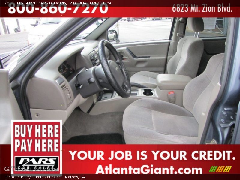 Steel Blue Pearl / Taupe 2001 Jeep Grand Cherokee Laredo