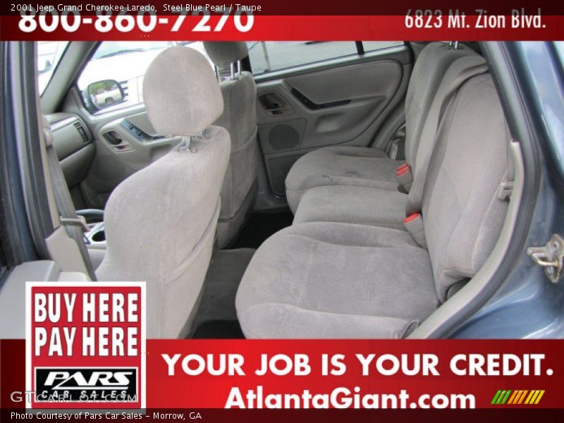 Steel Blue Pearl / Taupe 2001 Jeep Grand Cherokee Laredo
