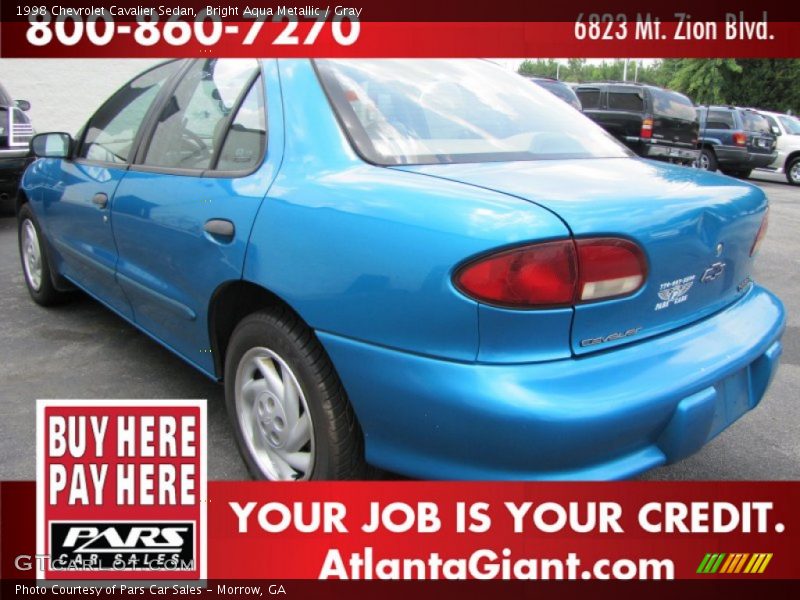 Bright Aqua Metallic / Gray 1998 Chevrolet Cavalier Sedan