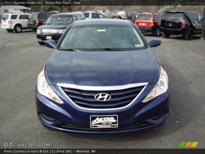 Indigo Blue Pearl / Gray 2011 Hyundai Sonata GLS