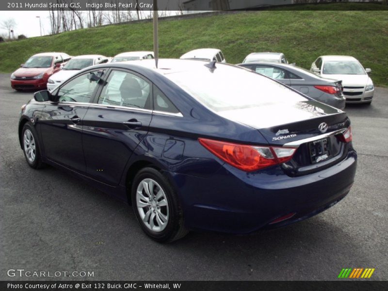 Indigo Blue Pearl / Gray 2011 Hyundai Sonata GLS