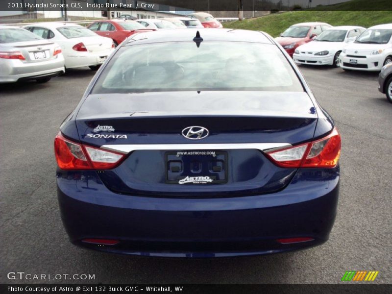 Indigo Blue Pearl / Gray 2011 Hyundai Sonata GLS