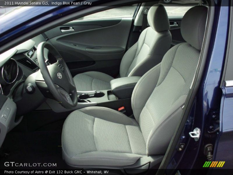 Indigo Blue Pearl / Gray 2011 Hyundai Sonata GLS