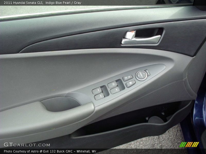 Indigo Blue Pearl / Gray 2011 Hyundai Sonata GLS