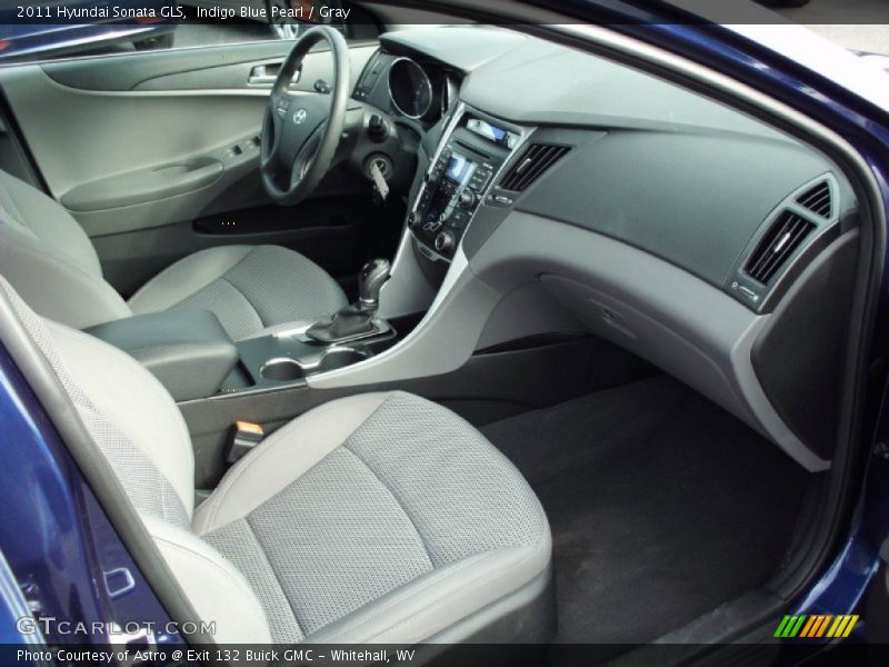 Indigo Blue Pearl / Gray 2011 Hyundai Sonata GLS