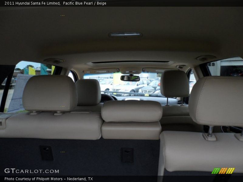 Pacific Blue Pearl / Beige 2011 Hyundai Santa Fe Limited