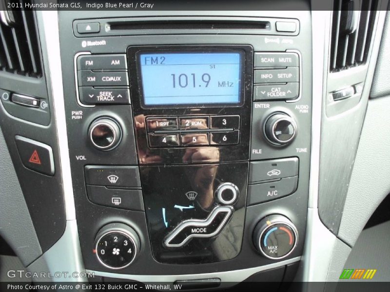Indigo Blue Pearl / Gray 2011 Hyundai Sonata GLS