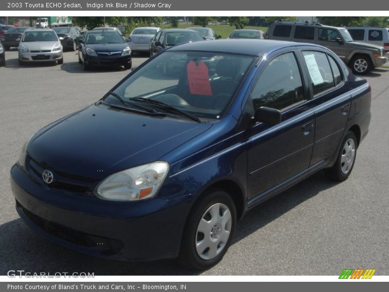 Indigo Ink Blue / Shadow Gray 2003 Toyota ECHO Sedan