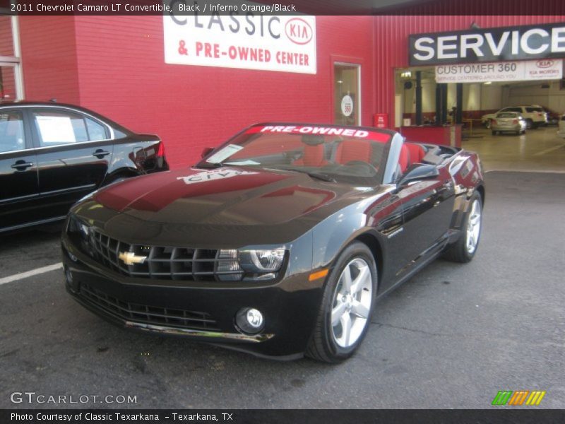 Black / Inferno Orange/Black 2011 Chevrolet Camaro LT Convertible