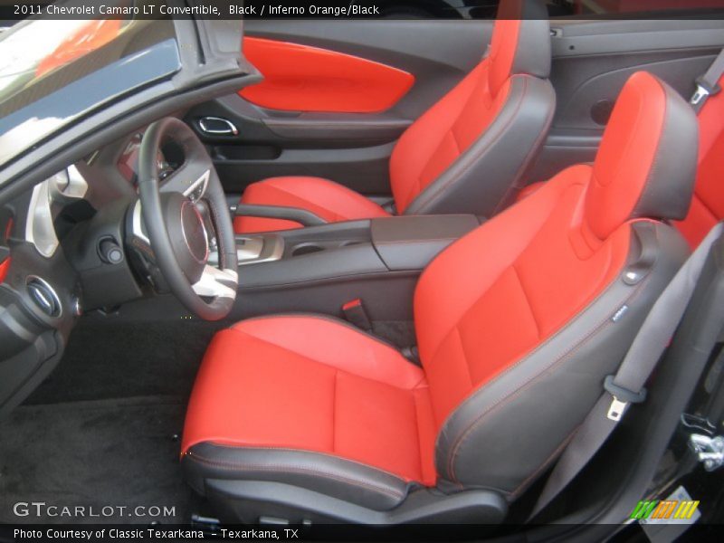  2011 Camaro LT Convertible Inferno Orange/Black Interior