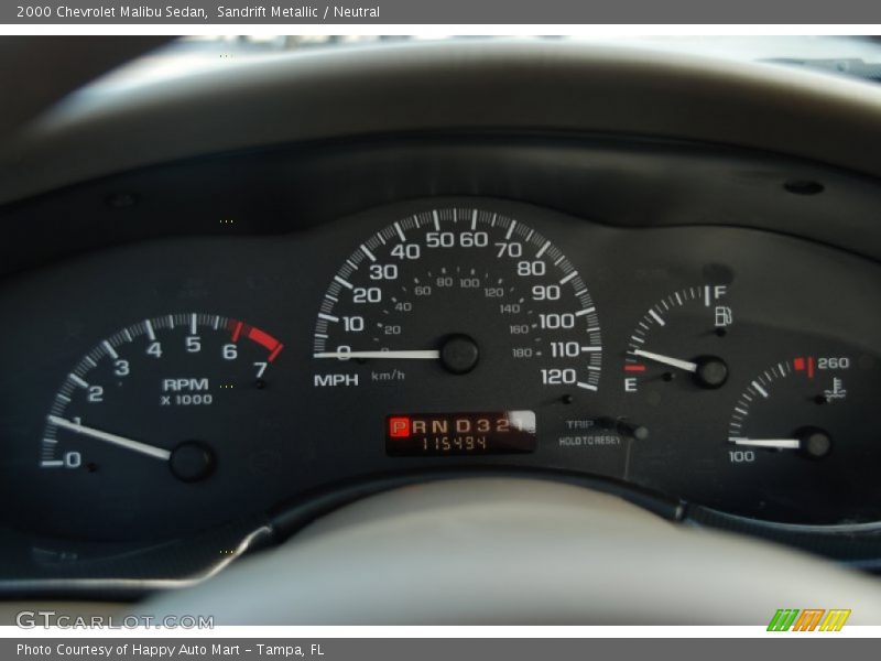 Sandrift Metallic / Neutral 2000 Chevrolet Malibu Sedan