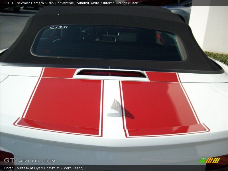 Summit White / Inferno Orange/Black 2011 Chevrolet Camaro SS/RS Convertible