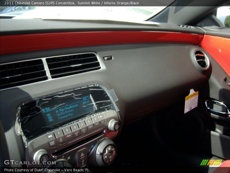 Summit White / Inferno Orange/Black 2011 Chevrolet Camaro SS/RS Convertible
