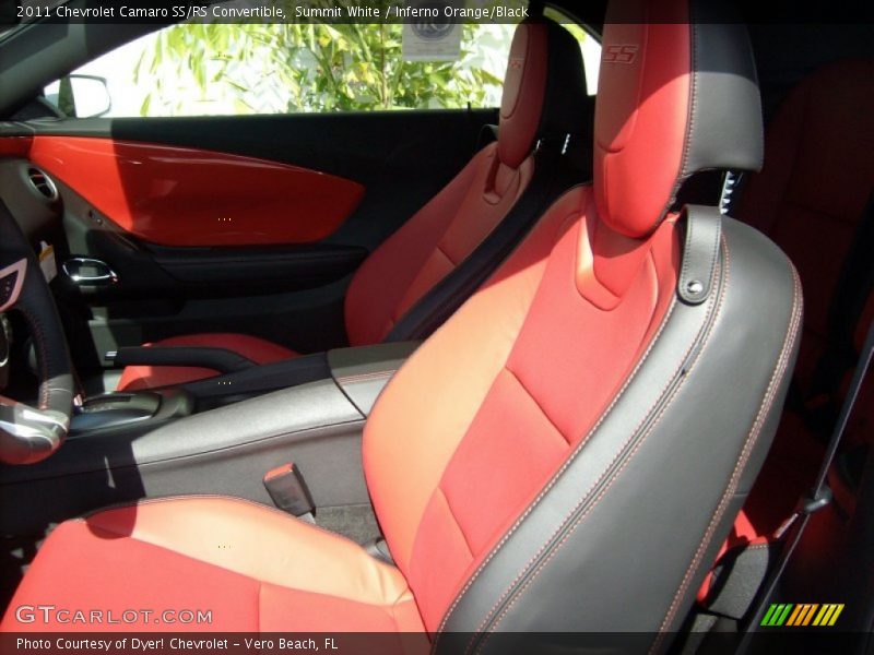 Summit White / Inferno Orange/Black 2011 Chevrolet Camaro SS/RS Convertible