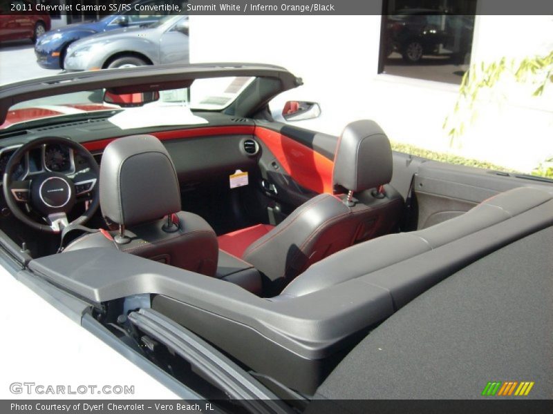 Summit White / Inferno Orange/Black 2011 Chevrolet Camaro SS/RS Convertible