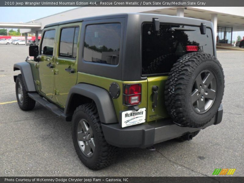 Rescue Green Metallic / Dark Slate Gray/Medium Slate Gray 2010 Jeep Wrangler Unlimited Mountain Edition 4x4