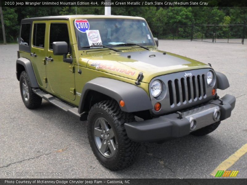 Rescue Green Metallic / Dark Slate Gray/Medium Slate Gray 2010 Jeep Wrangler Unlimited Mountain Edition 4x4