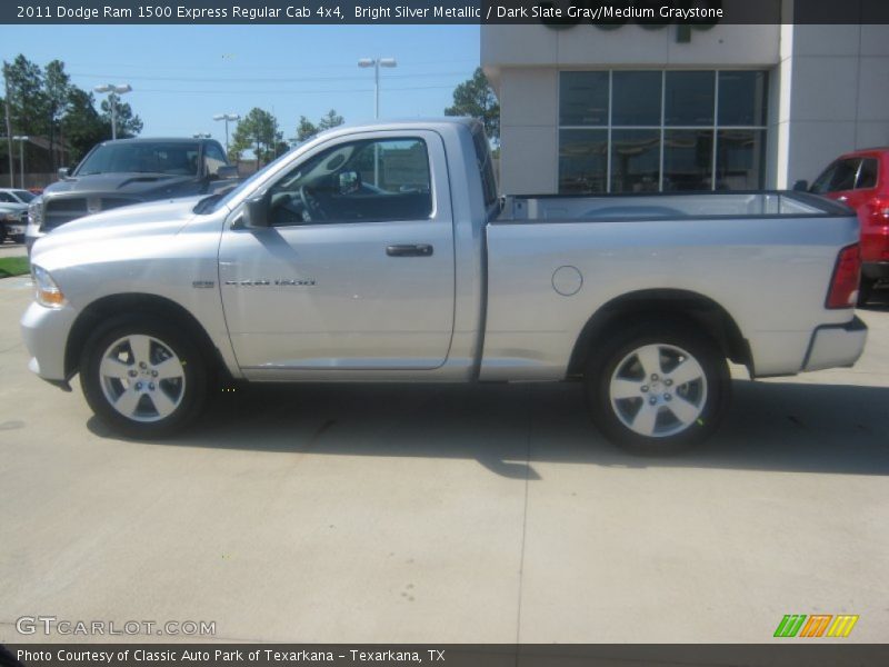 Bright Silver Metallic / Dark Slate Gray/Medium Graystone 2011 Dodge Ram 1500 Express Regular Cab 4x4
