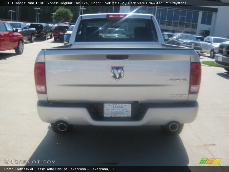 Bright Silver Metallic / Dark Slate Gray/Medium Graystone 2011 Dodge Ram 1500 Express Regular Cab 4x4
