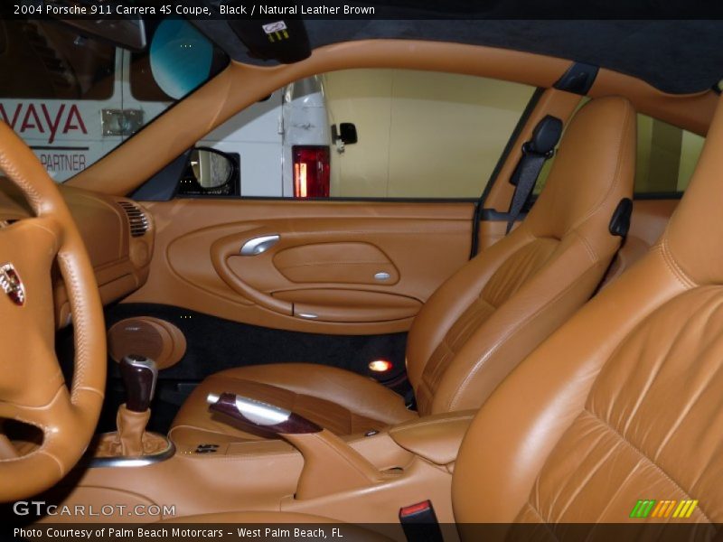 Black / Natural Leather Brown 2004 Porsche 911 Carrera 4S Coupe