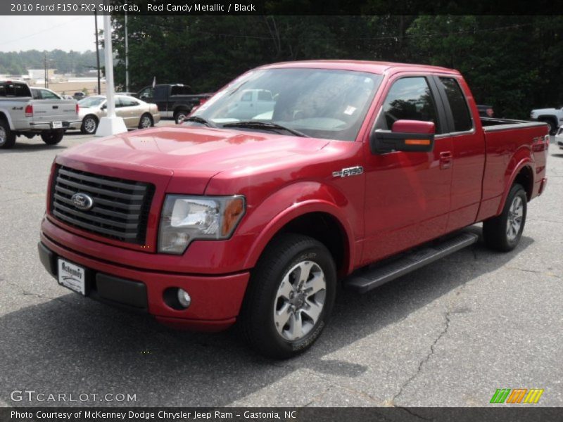 Red Candy Metallic / Black 2010 Ford F150 FX2 SuperCab