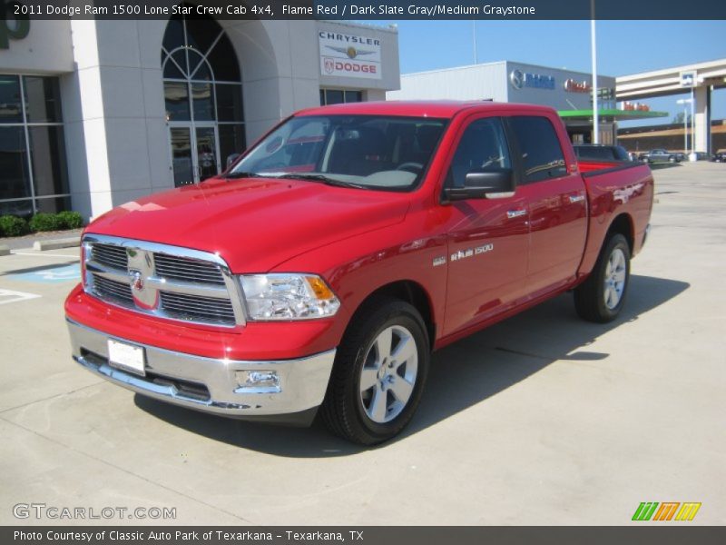 Flame Red / Dark Slate Gray/Medium Graystone 2011 Dodge Ram 1500 Lone Star Crew Cab 4x4