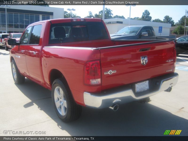 Flame Red / Dark Slate Gray/Medium Graystone 2011 Dodge Ram 1500 Lone Star Crew Cab 4x4