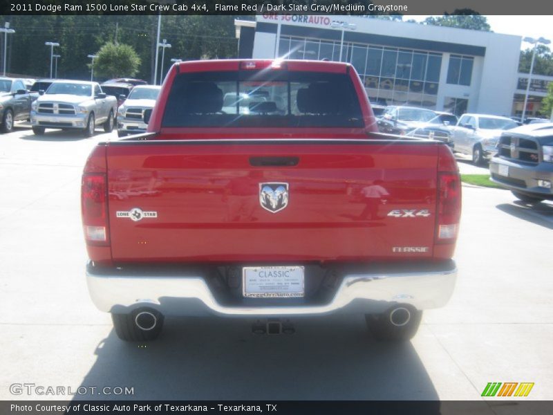 Flame Red / Dark Slate Gray/Medium Graystone 2011 Dodge Ram 1500 Lone Star Crew Cab 4x4