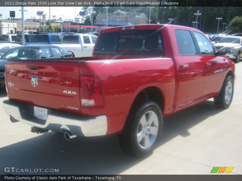 Flame Red / Dark Slate Gray/Medium Graystone 2011 Dodge Ram 1500 Lone Star Crew Cab 4x4