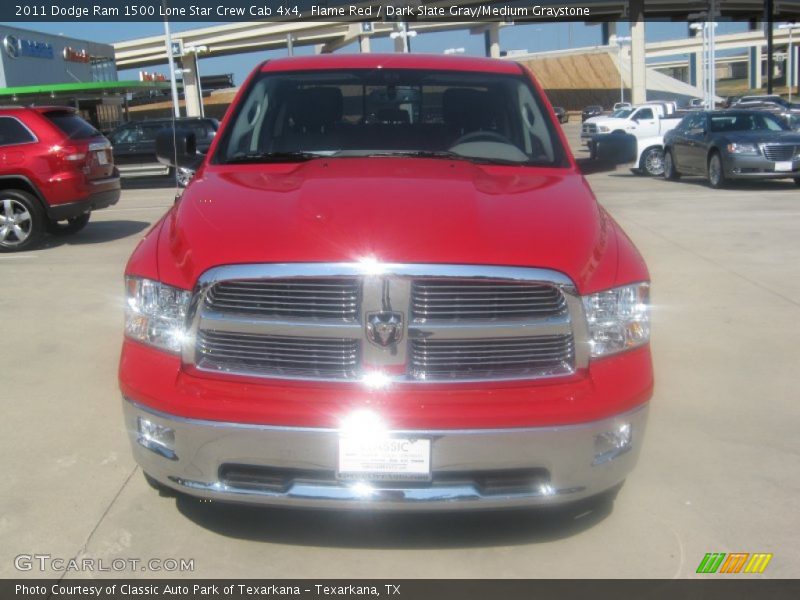 Flame Red / Dark Slate Gray/Medium Graystone 2011 Dodge Ram 1500 Lone Star Crew Cab 4x4