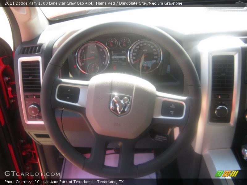 Flame Red / Dark Slate Gray/Medium Graystone 2011 Dodge Ram 1500 Lone Star Crew Cab 4x4